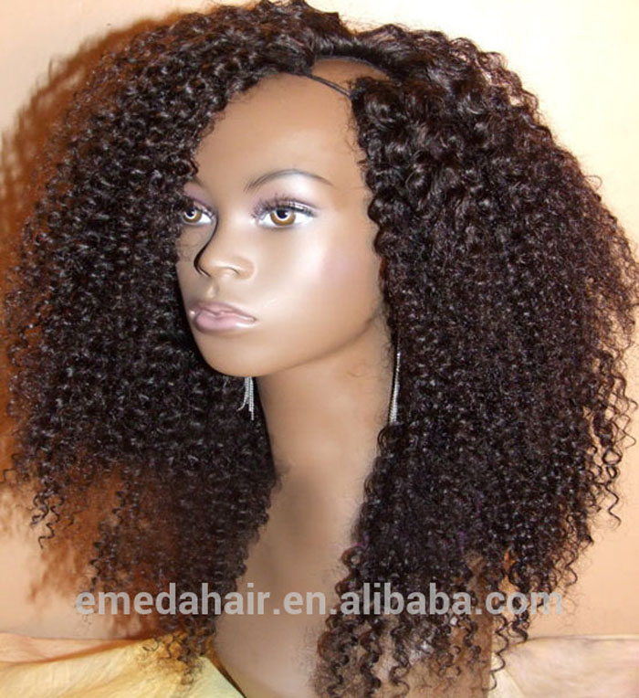 Glueless full lace wig human hair wigs lace front human hair wigs afro Kinky curly hair Hw00102 